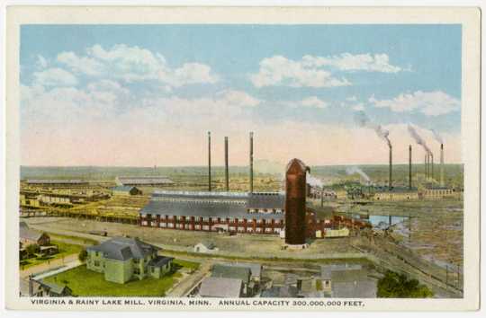 Virginia and Rainy Lake Mill, Virginia, ca. 1910.