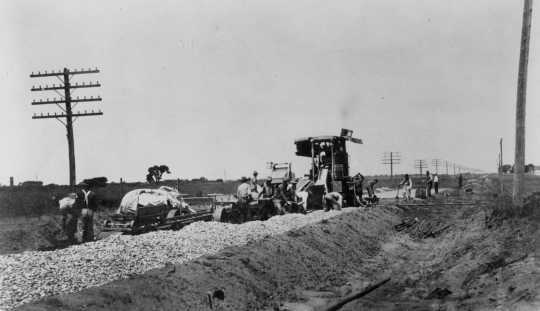 Construction of Jefferson Highway in Anoka County