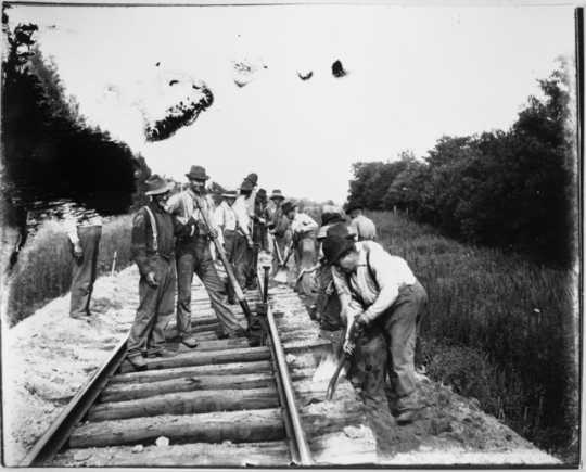 Swedish railroad laborers