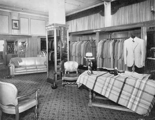 Black and white photograph of Men’s department, c.1926.