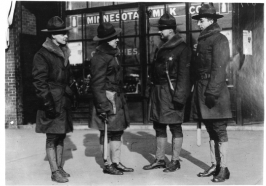 Black and white photograph of members of the Home Guard, December, 1917.