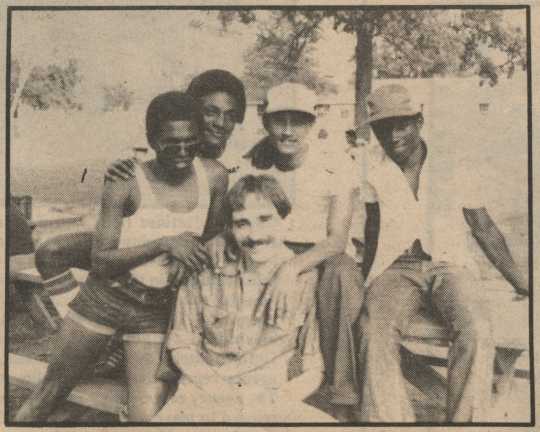 Stephen Kulieke (center bottom) with Cuban refugees