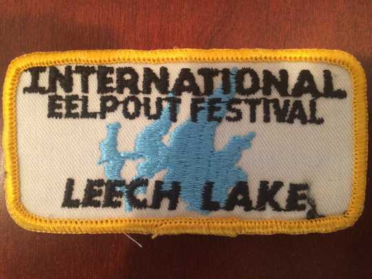 Embroidered patch created for the first International Eelpout Festival, 1980. From the private collection of Don Overcash, used with permission.