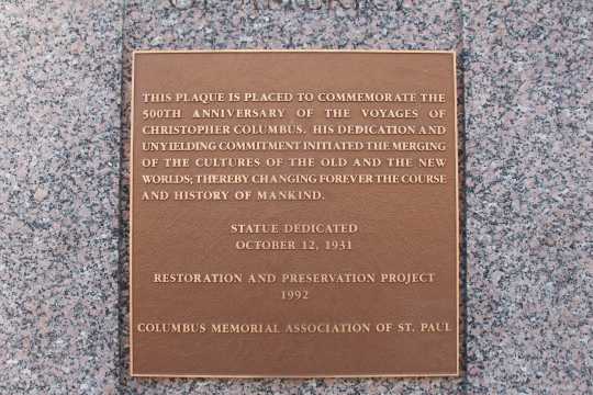 Christopher Columbus Memorial plaque