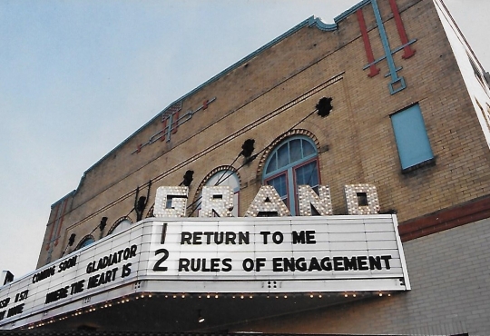 Color image of the exterior of the Grand Theater with marquee, 2005.