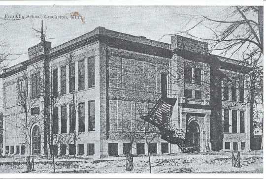 Postcard featuring Franklin Elementary School, designed by Keck in 1908.