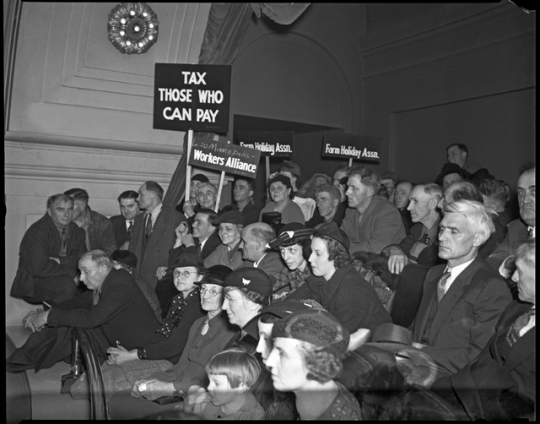 People’s Lobby protesters inside the Minnesota Capitol