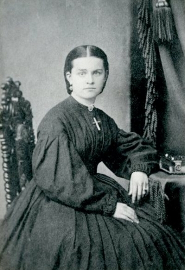 Black and white photograph of Mary T. Hill, c.1864–1867.