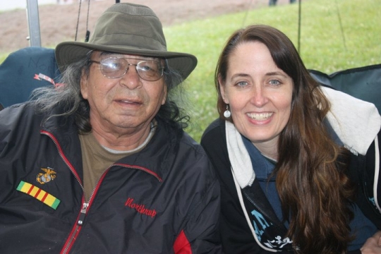 Jim Northrup and Margaret Noodin in Sawyer, Minnesota, ca. 2011. Photo by Ivy Vainio. Used with the permission of Ivy Vainio.