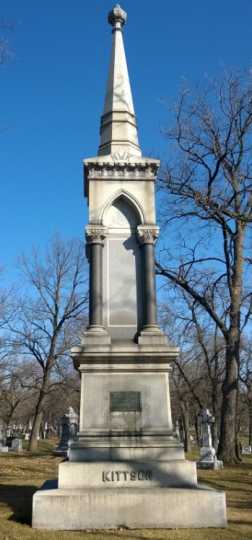 Color image of Norman Kittson monument, 2014. 
