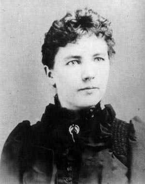 Black and white photograph of Laura Ingalls Wilder, c.1894.