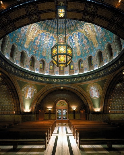 Dome and chandelier