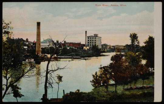 Pillsbury Lincoln Mill and the Rum River, Anoka, Minnesota