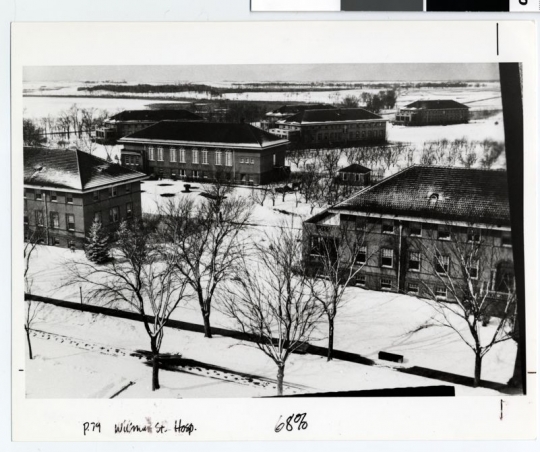 Bird’s-eye view of Willmar State Hospital, 1943