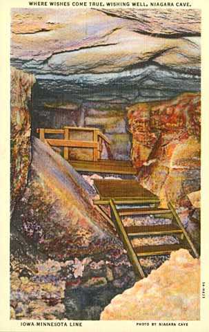 Photo of old "wishing well" at Niagara Cave