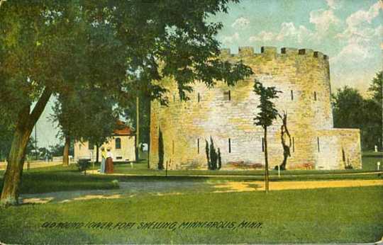 Color scan of a Round Tower postcard, c.1910.