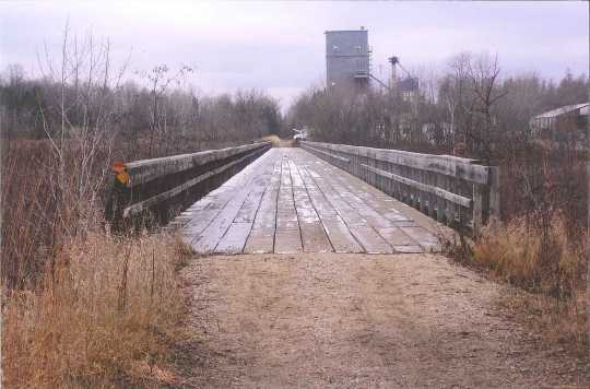 Minnesota and International Railway trestle bridge facing southwest