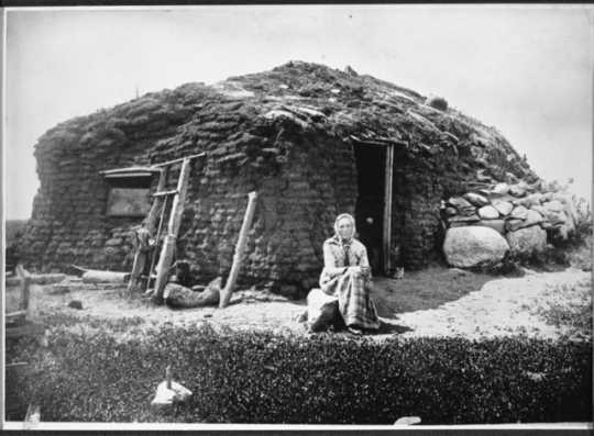 Photograph of sod house