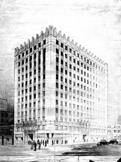 Architectural drawing of the Minnesota Building, c.1928.