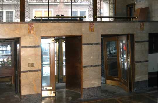 Color image of the interior of the entrance to the Minnesota Building, 2009.
