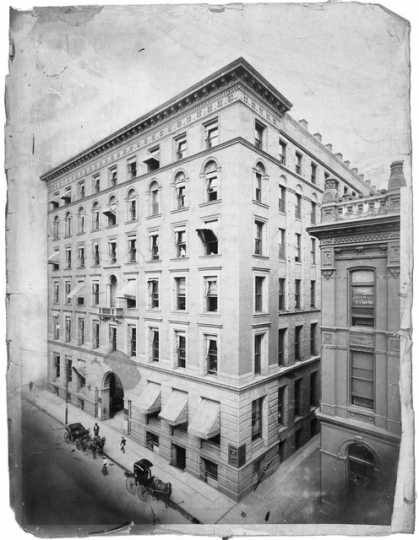 Black and white photograph of the Endicott Building, ca. 1900.