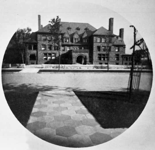 Black and white photograph of the James J. Hill House, 240 Summit, St. Paul, c.1891.