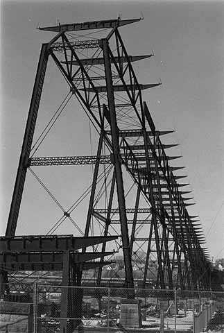 Black and white negative of High bridge c. February 1985.