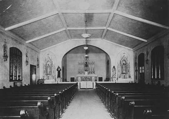 Interior of the original Church of St. Columba