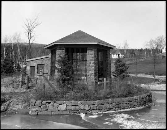 Photograph of Chimpanzee House, Duluth Zoo, ca. 1936.
