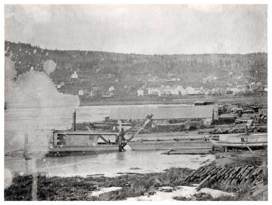 Duluth ship canal being dug