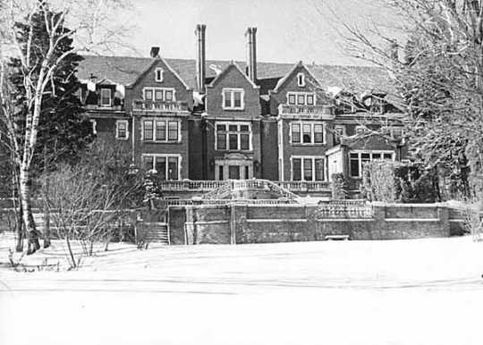 Photograph of Glensheen Mansion, the early 1900s home of Chester A. Congdon at 3300 London Road in Duluth, taken in 1965.