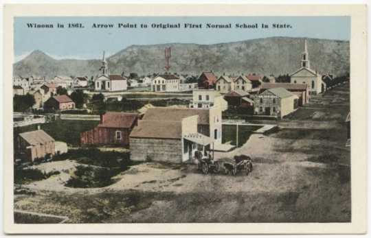 Postcard depicting Winona Normal School