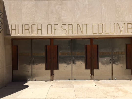 Front entrance to the Church of St. Columba