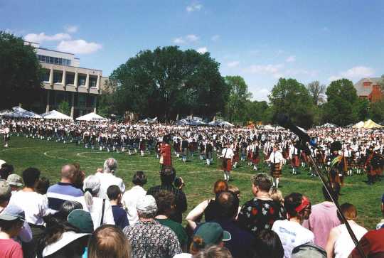 Scottish pipe bands at the Macalester College Scottish Country Fair