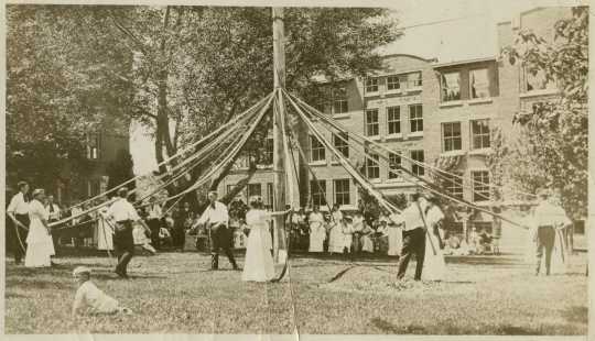Photograph of May Day Celebration at Macalester, 1915