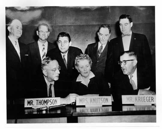 Photograph of Knutson and other members of the Agricultural Committee