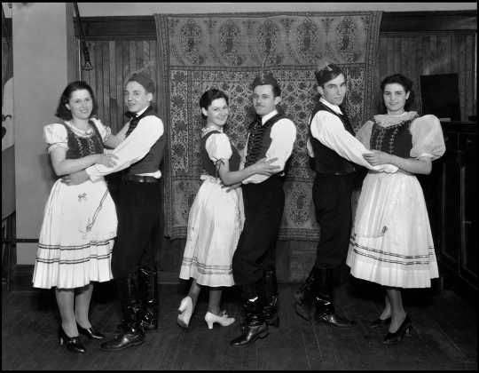 Hungarian folk dancers at the 1934 St. Paul Folk Festival