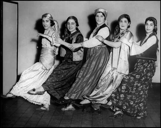 Armenian folk dancers at the 1934 St. Paul Folk Festival