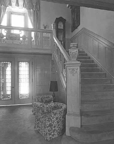 Foyer and stairway, governor’s residence
