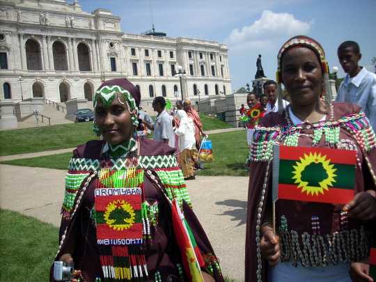 Women at the March for Oromia in St. Paul, 2007