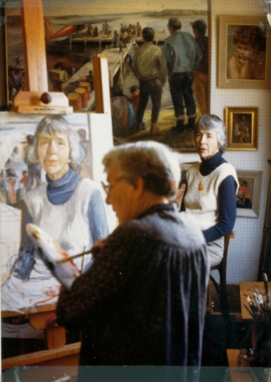 Gene Ritchie Monahan painting “Mary Dobbs Schlick” 