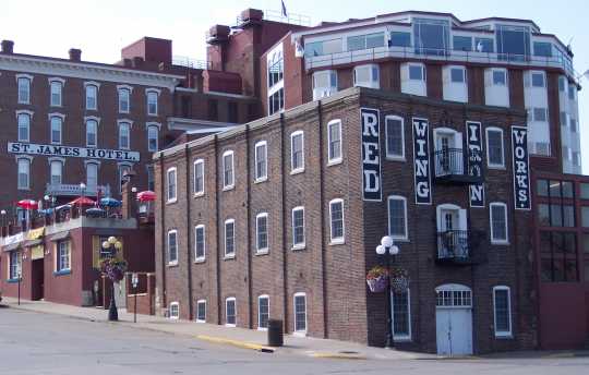 Red Wing Ironworks, 2010, with St. James Hotel to rear