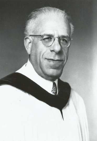 Black and white photograph of Albert Minda, rabbi of Temple Israel, Minneapolis, 1921–1963, undated.