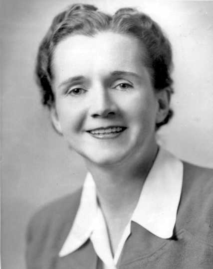 Black and white photograph of Rachel Carson, biologist, conservationist, and writer, ca. 1930s.