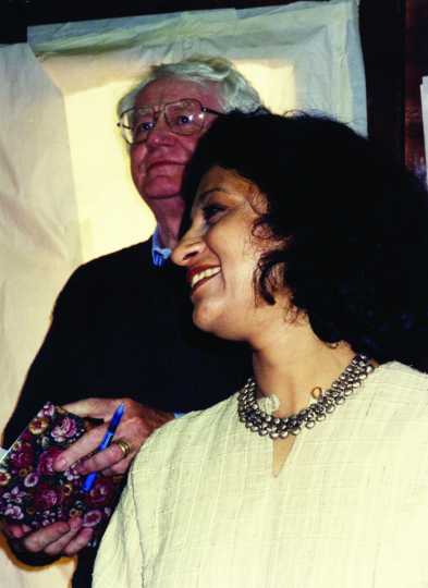 Ranee Ramaswamy and Robert Bly in Portland