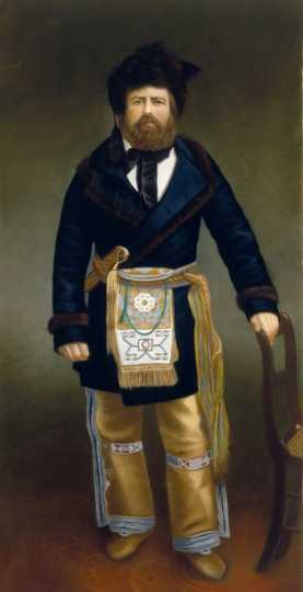 Joseph Rolette portrayed as a Métis in a pastel by an unknown artist, c.1890.