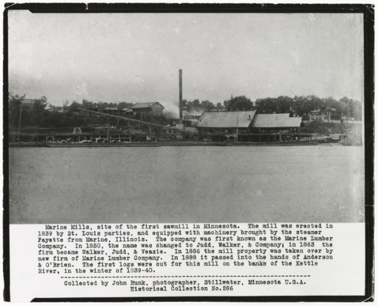 Walker, Judd & Veazie sawmill at Marine Mills, ca. 1890