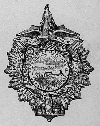 Patrons of Husbandry Badge, 1867.