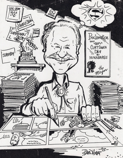 Curt Swan caricature drawn by Duane Barnhart