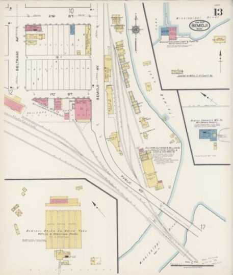 Fire insurance map of the site of Nymore Bridge
